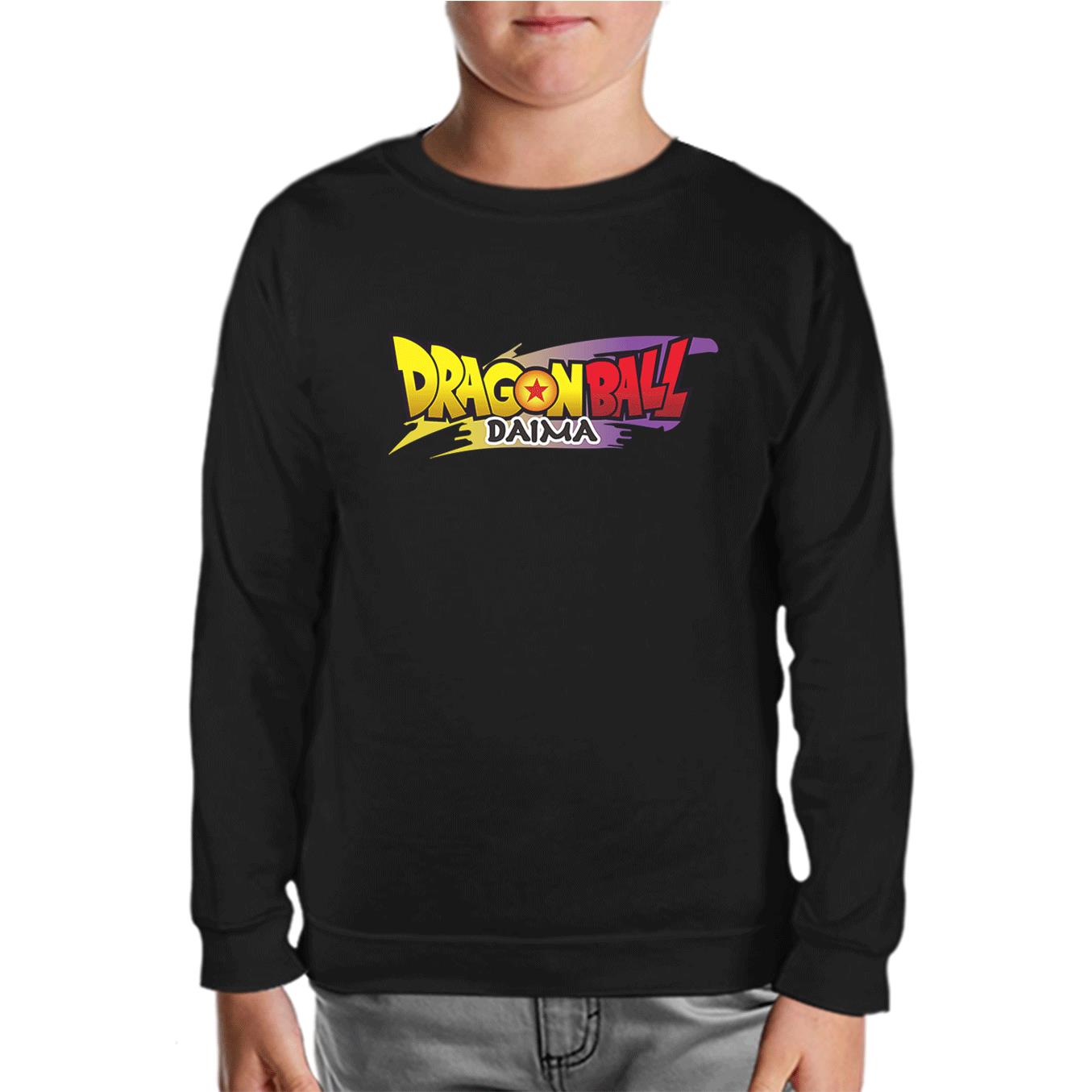 Dragon Ball Daima Logo Siyah Çocuk Sweatshirt