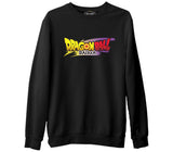 Dragon Ball Daima Logo Siyah Erkek Kalın Sweatshirt