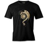 Dragon ve Ay Siyah Erkek Tshirt