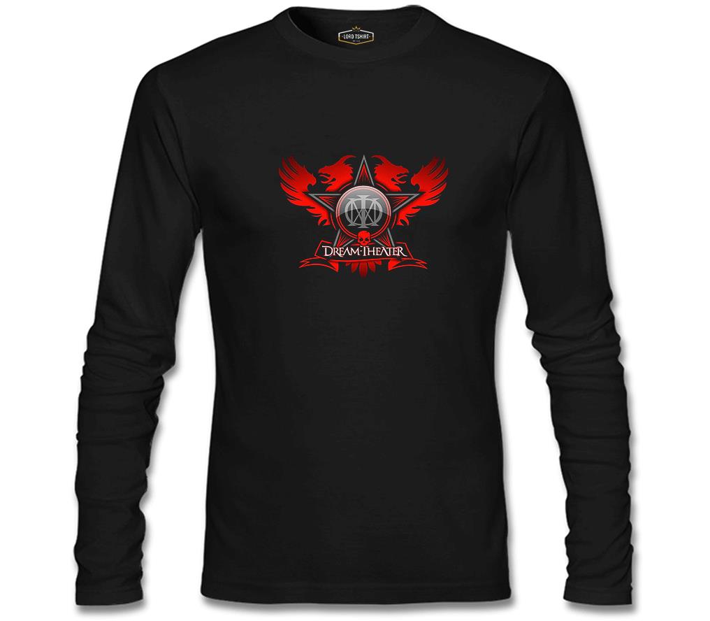 Dream Theater - Logo Star Siyah Erkek Sweatshirt