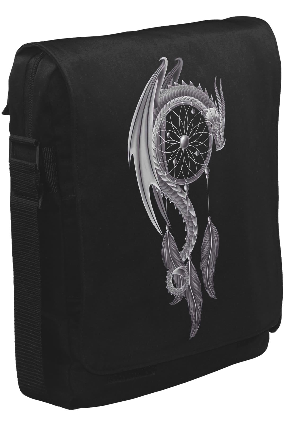 Dreamcatcher - Düş Kapanı Unisex Siyah Postacı Çanta