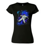 Dreams in Space Siyah Kadın Tshirt