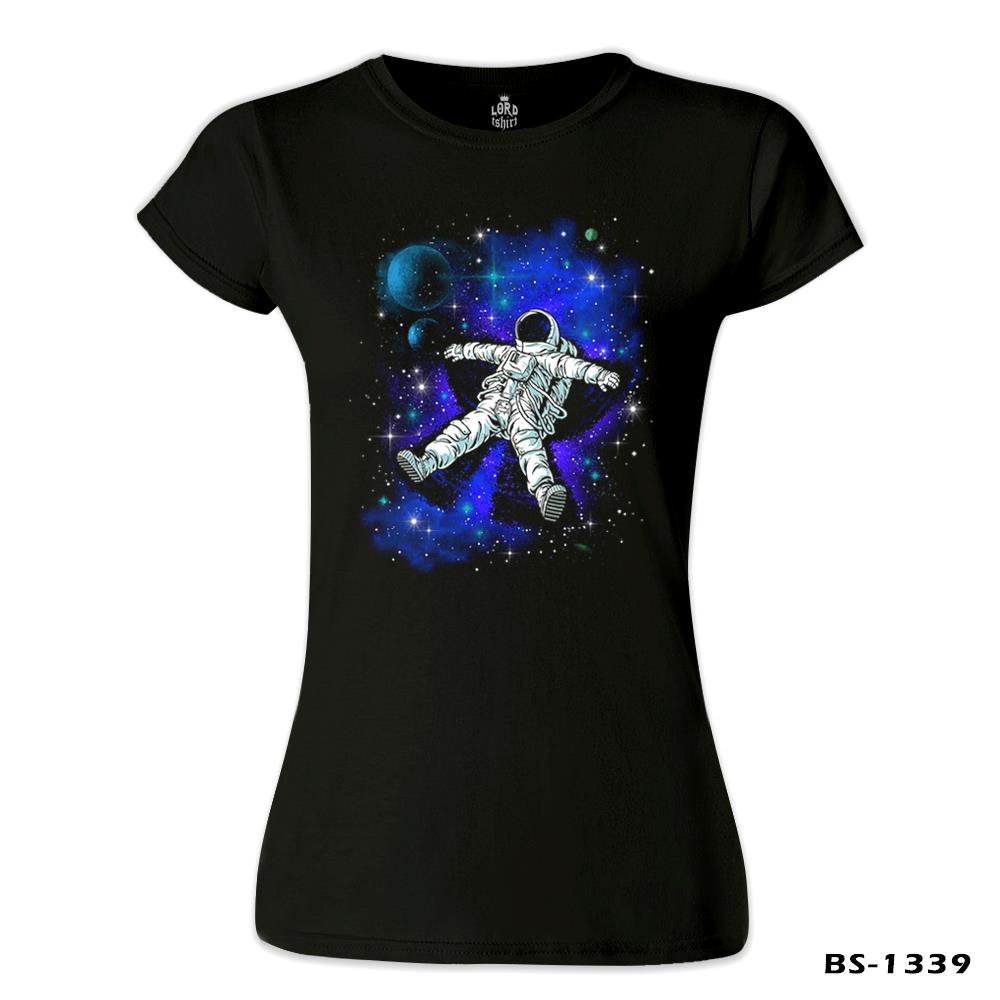Dreams in Space Siyah Kadın Tshirt