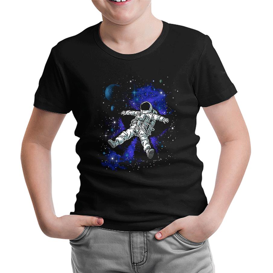 Dreams in Space Siyah Çocuk Tshirt