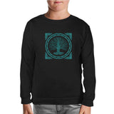 Druidic Yggdrasil - Tree of Life Black Kids Sweatshirt