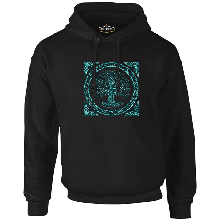 Druidic Yggdrasil - Tree of Life Black Men's Zipperless Hoodie