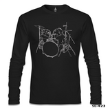 Drummer - Bateri Siyah Erkek Sweatshirt