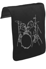 Drummer - Bateri Unisex Siyah Tak-Çıkar Postacı Çanta Kapağı CK-423