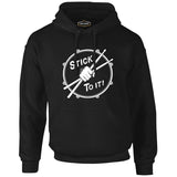 Drummer - Stick To It Black Men's Zipperless Hoodie