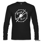 Drummer - Stick To It Black Men's Sweatshirt
