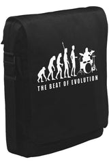 Drummer - The Beat of Evolution Unisex Siyah Postacı Çanta