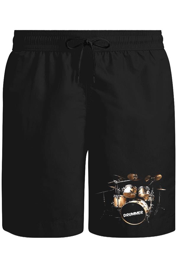 Drummer Unisex Siyah Şort