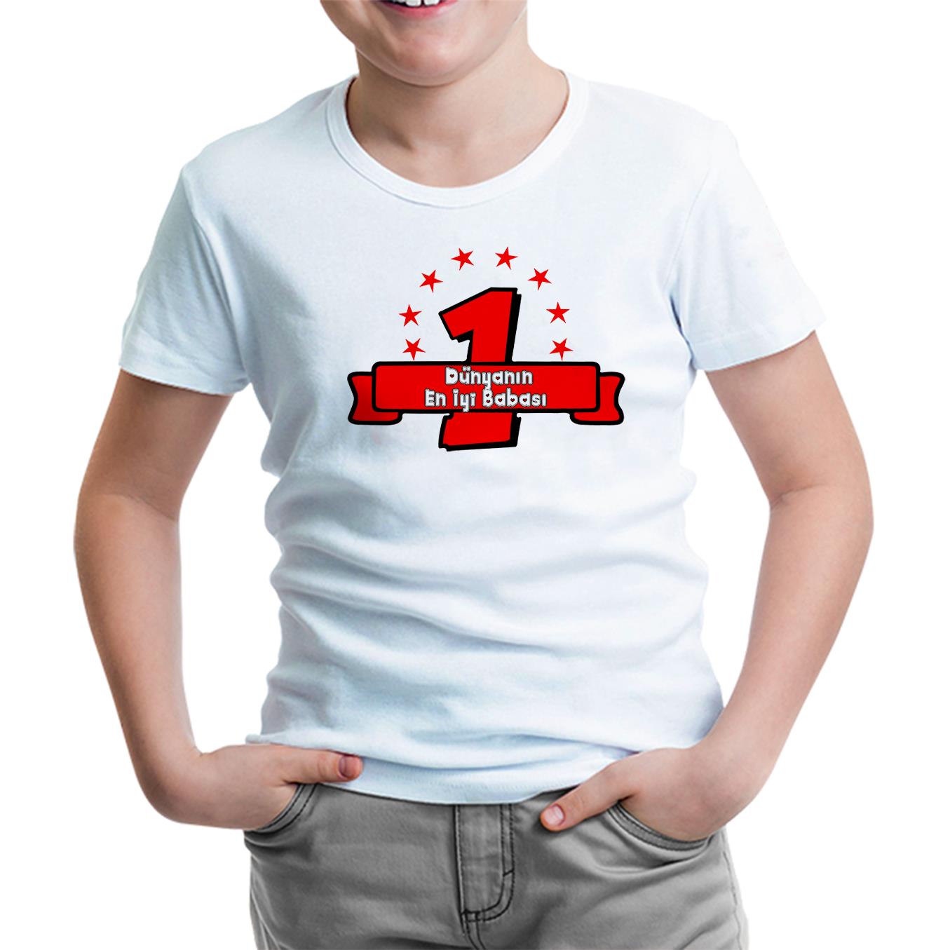 Dünyanın En İyi Babası Beyaz Çocuk Tshirt