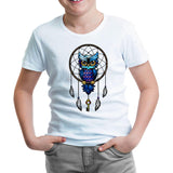 Dream Catcher - Owl White Kids Tshirt