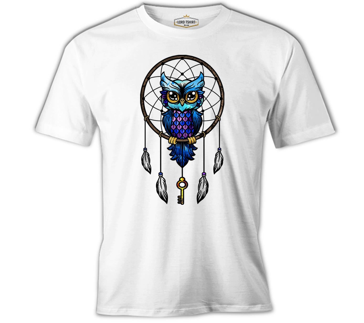 Dream Catcher - Owl White Men's Tshirt 
