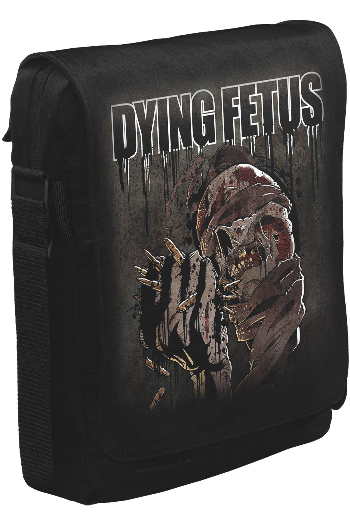 Dying Fetus - Skull Unisex Siyah Postacı Çanta