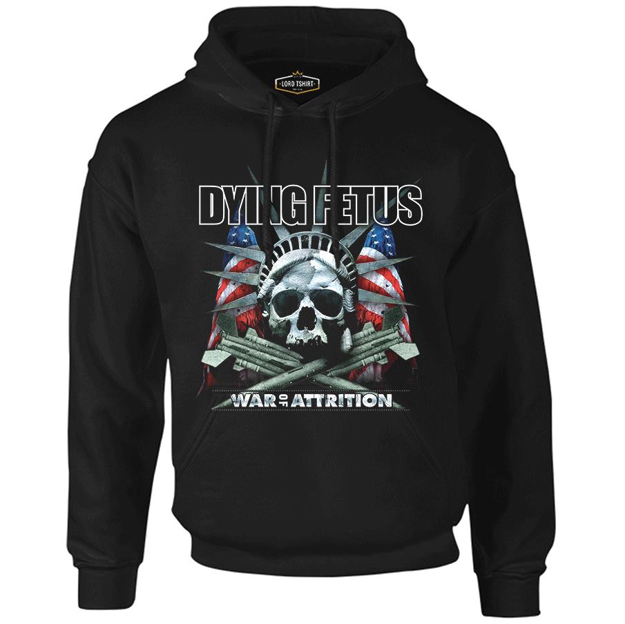 Dying Fetus - War of Attrition Siyah Erkek Fermuarsız Kapşonlu