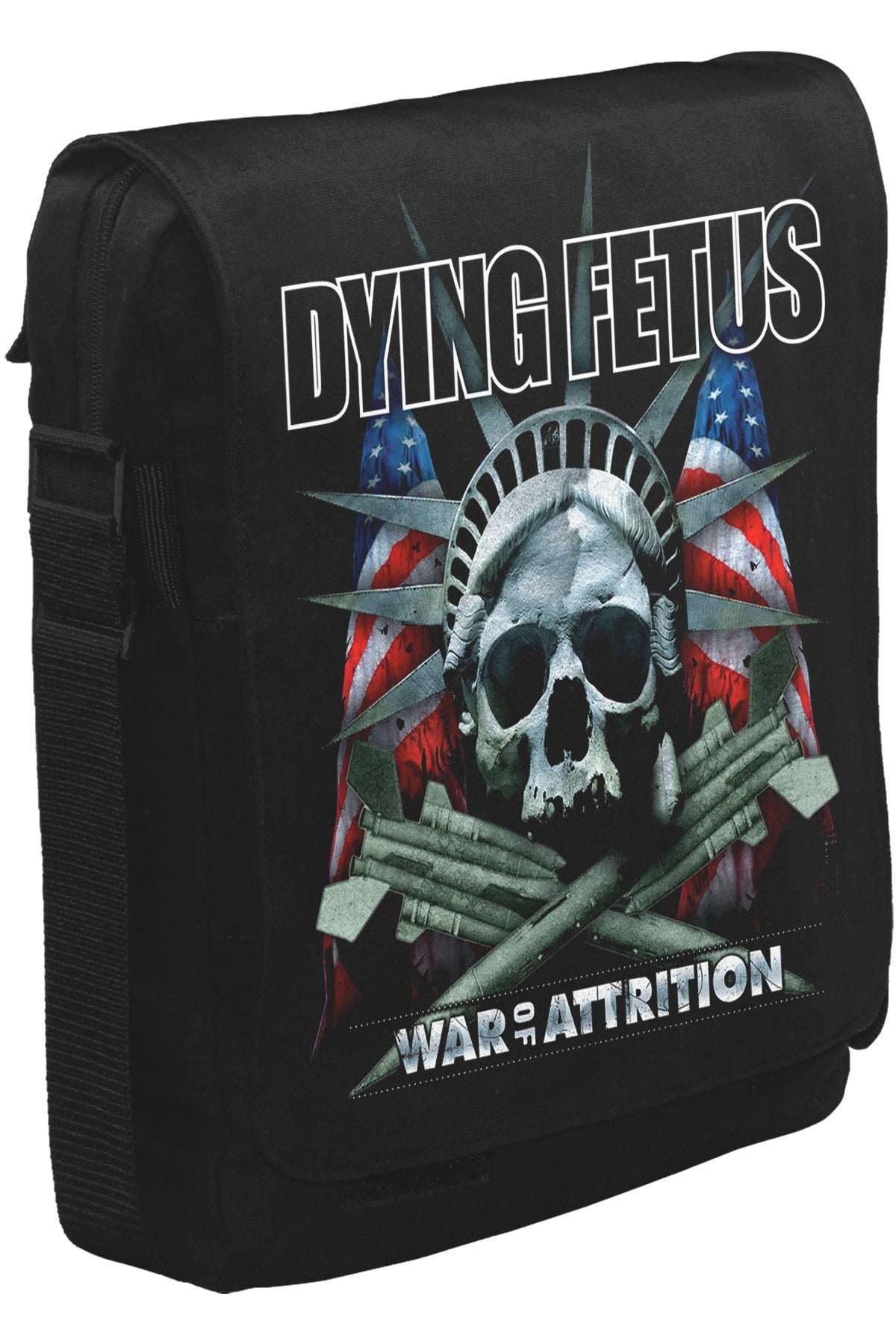 Dying Fetus - War of Attrition Unisex Siyah Postacı Çanta