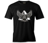 Eagle Flying Against a Triangle Black Men's Tshirt