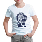 Earth Inside a Wolf White Kids Tshirt