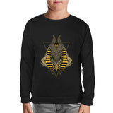 Egyptian God Anubis Black Kids Sweatshirt