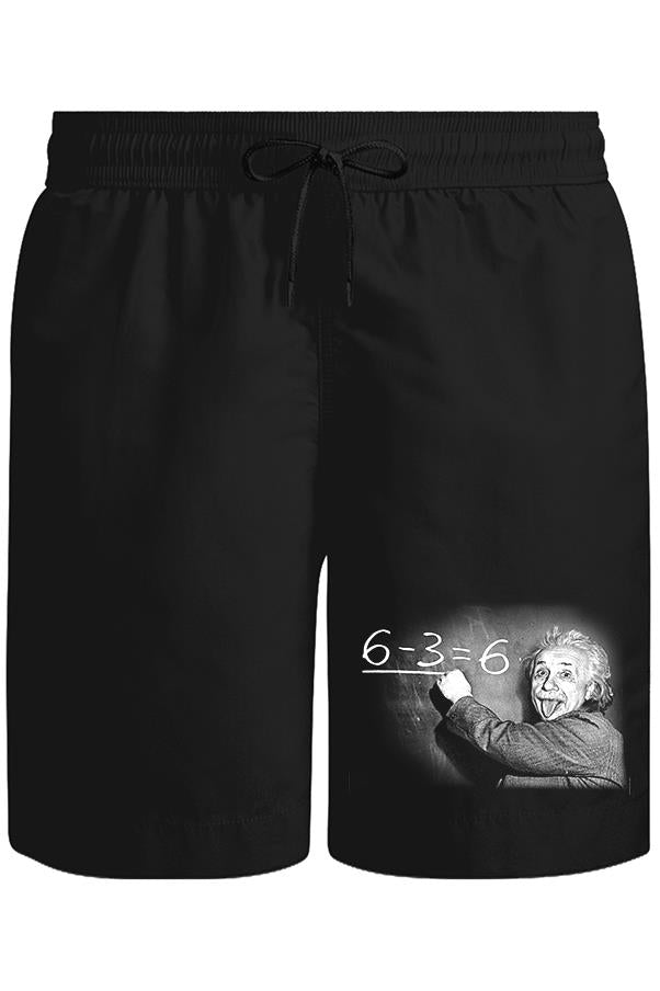 Einstein Unisex Siyah Şort