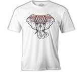 Elephant and Tattoo White Men's Tshirt