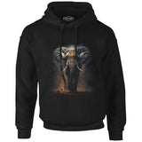 Elephant Walking in the Dust Black Men's Zipperless Hoodie