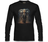 Elephant Walking in the Dust Siyah Erkek Sweatshirt