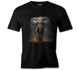 Elephant Walking in the Dust Black Men's Tshirt