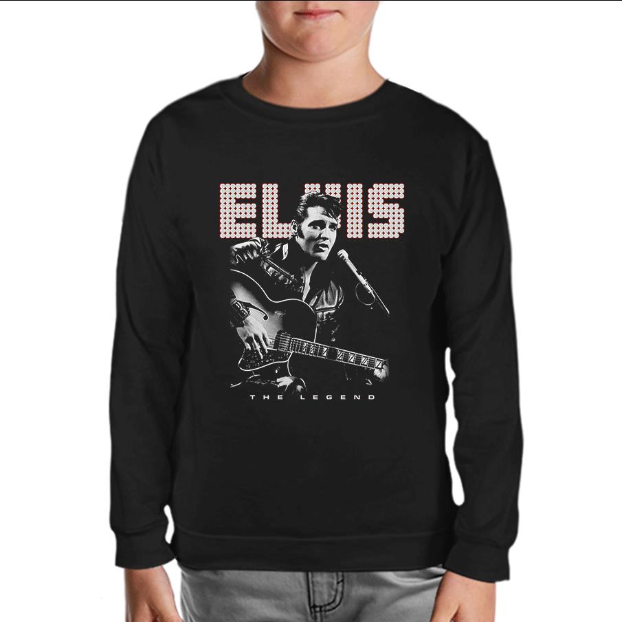 Elvis Presley - The Legend Siyah Çocuk Sweatshirt