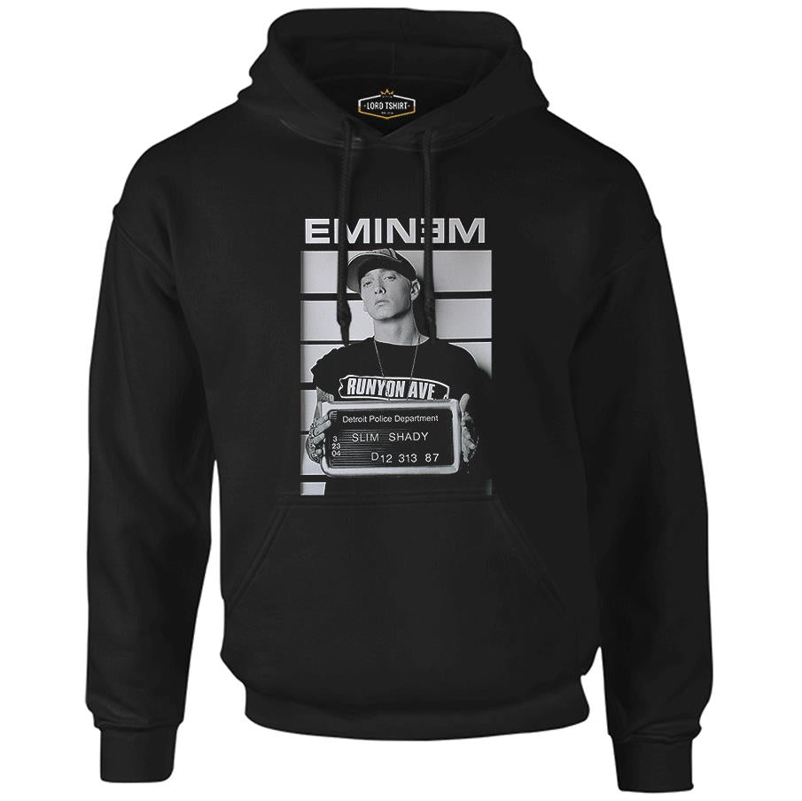 Eminem - Detroit Siyah Erkek Fermuarsız Kapşonlu
