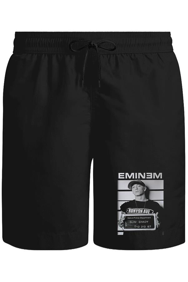 Eminem - Detroit Unisex Siyah Şort