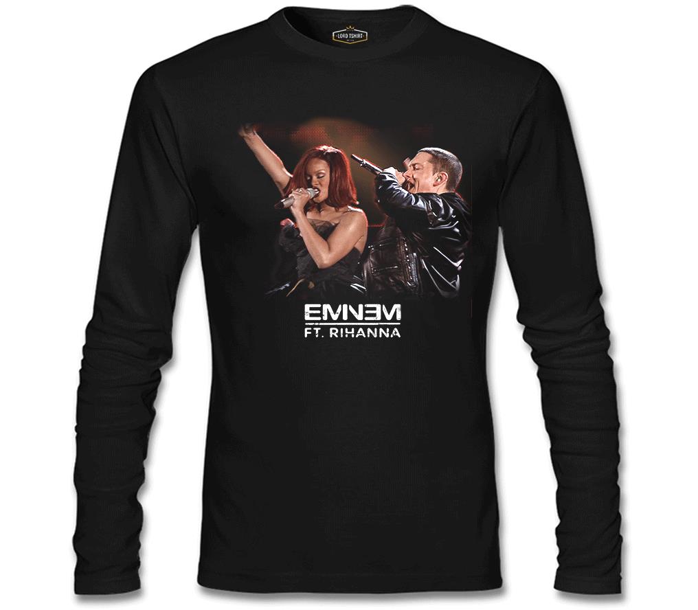 Eminem ft. Rihanna Siyah Erkek Sweatshirt