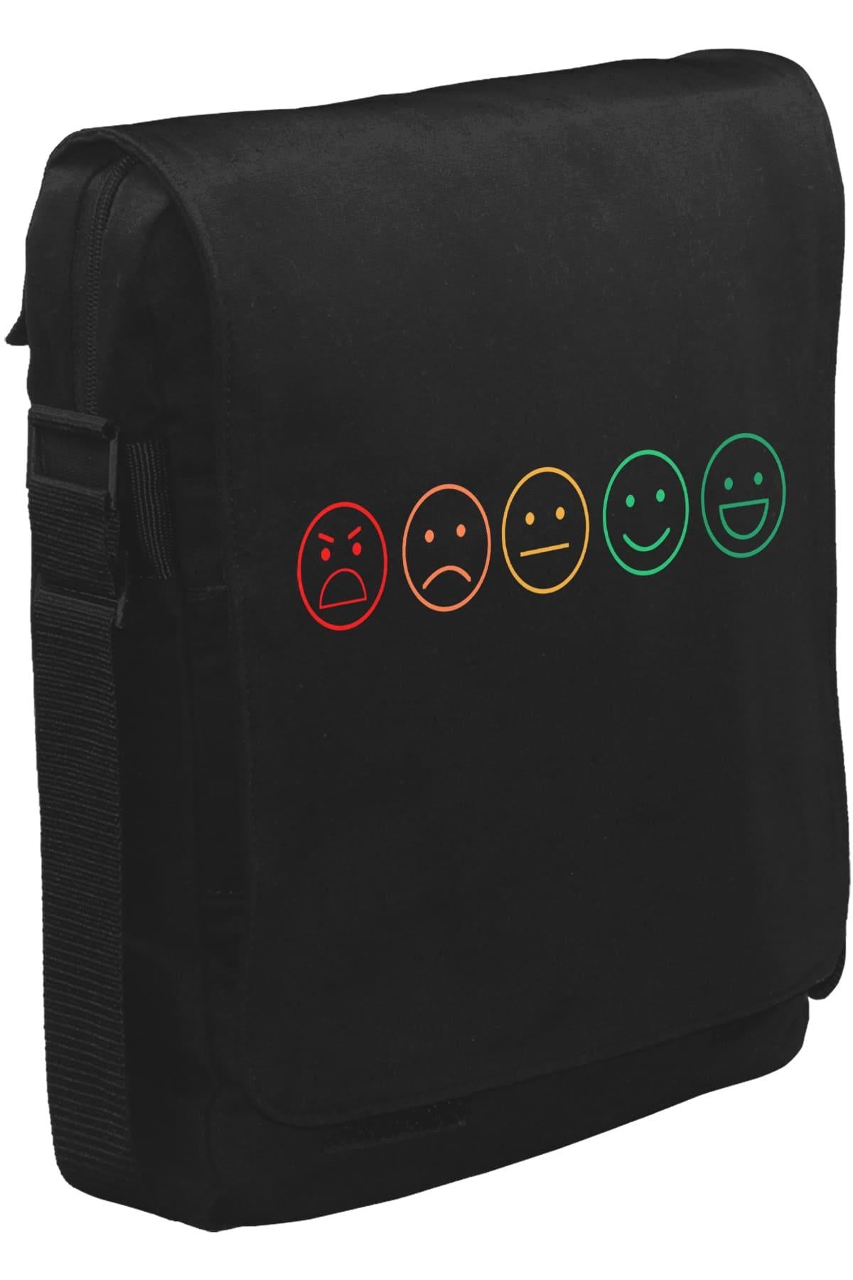 Emoji Unisex Siyah Postacı Çanta