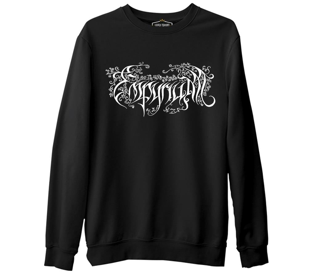 Empyrium - Logo  Siyah Erkek Kalın Sweatshirt