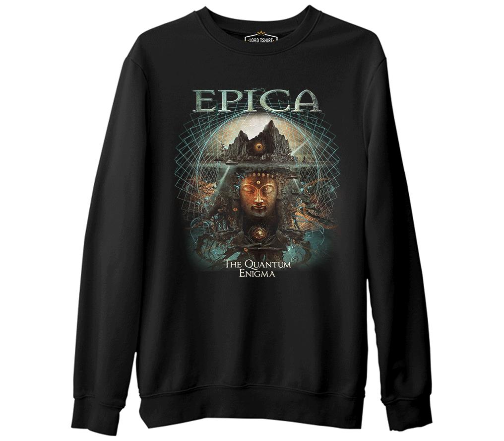 Epica - The Quantum Enigma  Siyah Erkek Kalın Sweatshirt