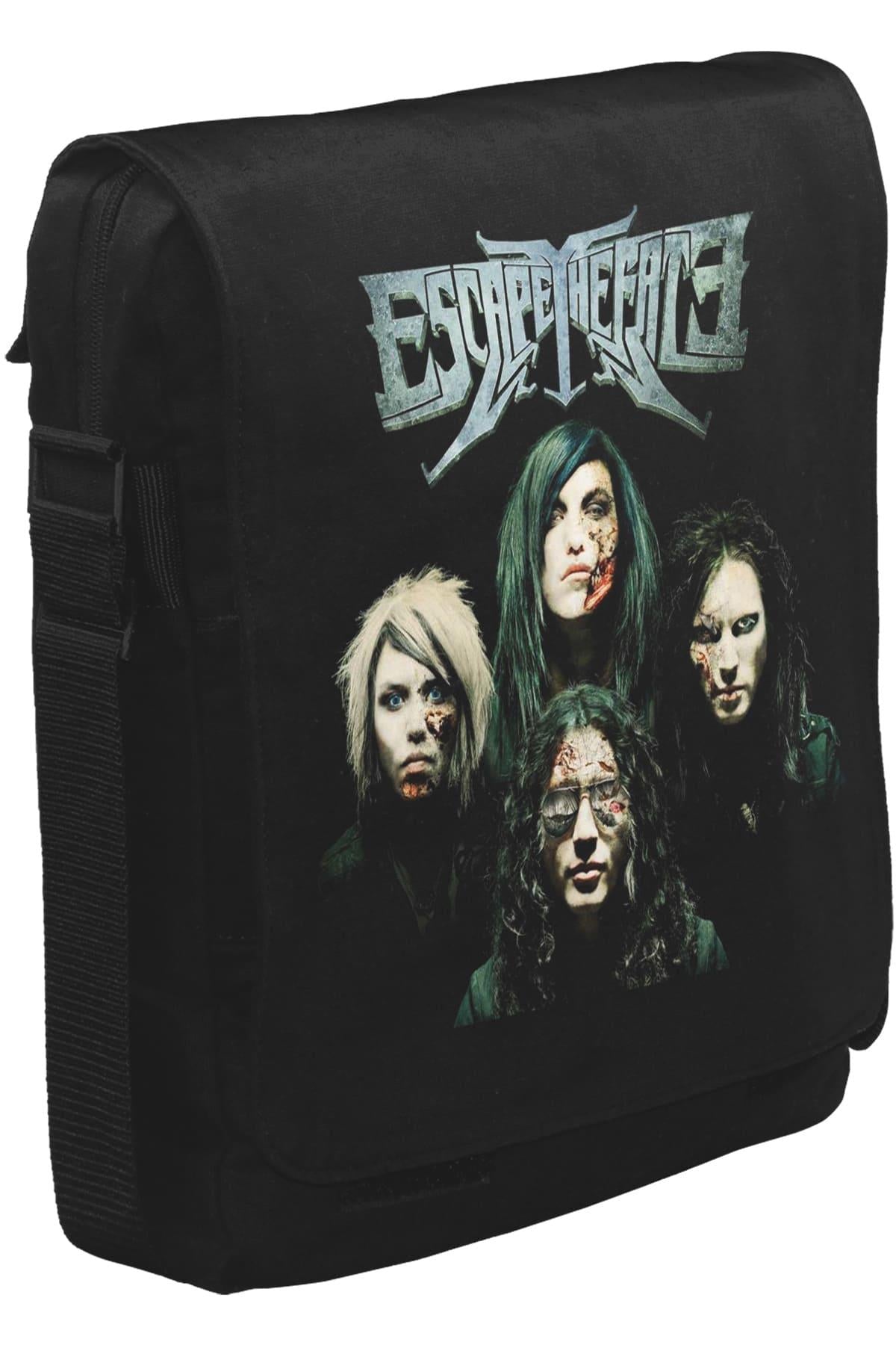 Escape the Fate Unisex Siyah Postacı Çanta
