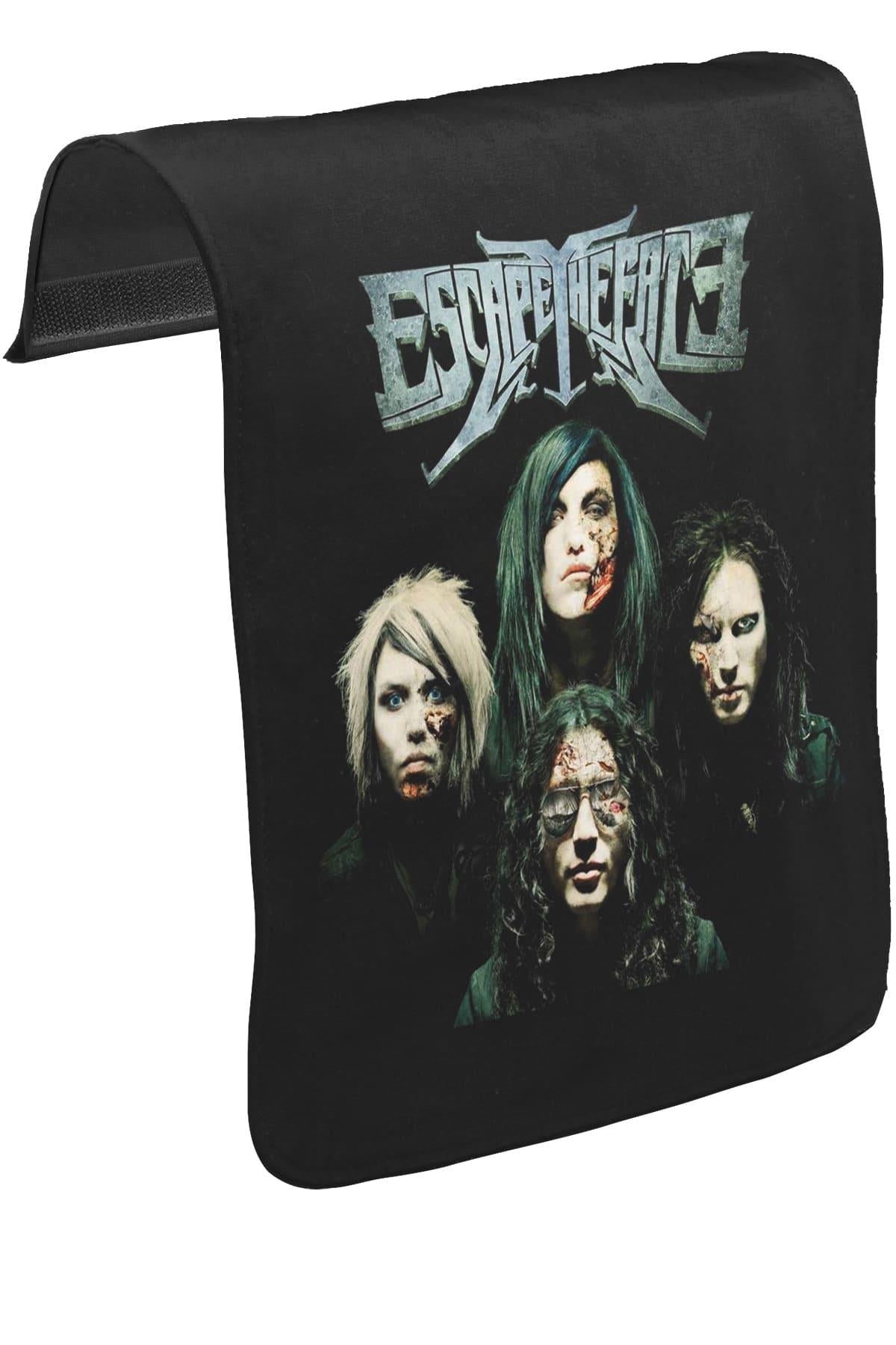 Escape the Fate Unisex Siyah Tak-Çıkar Postacı Çanta Kapağı CK-1002