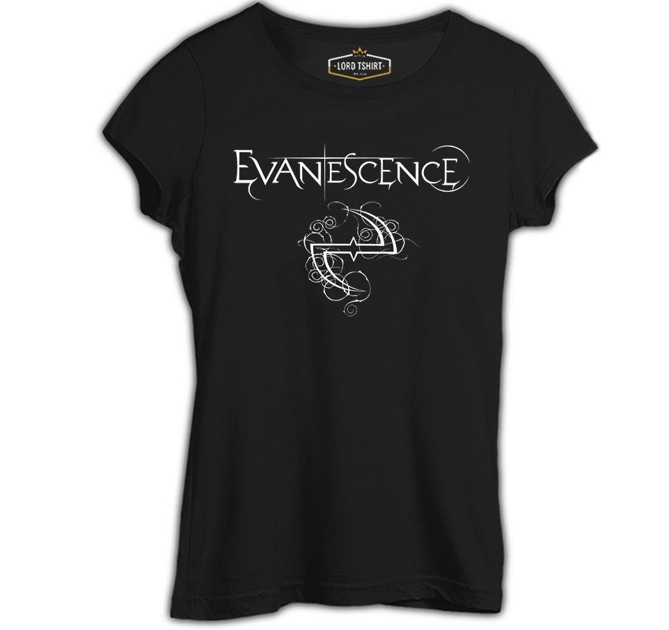Evanescence Logo II Siyah Kadın Tshirt