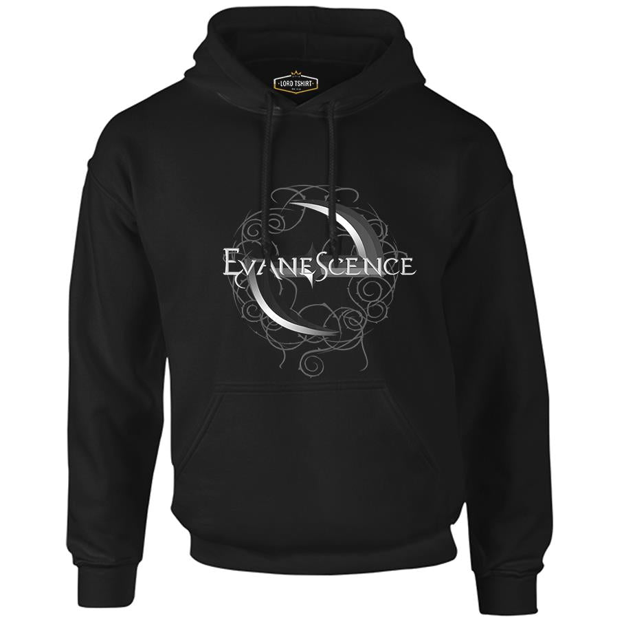 Evanescence - Logo Siyah Erkek Fermuarsız Kapşonlu