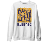 Evolution of Basketball Players for Life White Men's Thick Sweatshirt