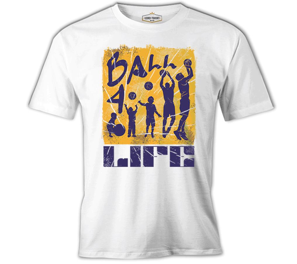 Evolution of Basketball Players for Life Beyaz Erkek Tshirt