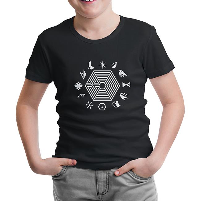 EXO - Exoplanet Black Kids Tshirt