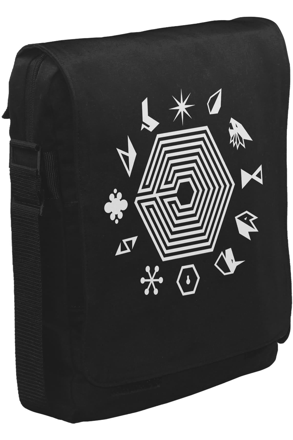 EXO - Exoplanet Unisex Siyah Postacı Çanta