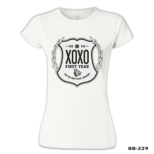 EXO - First Year Beyaz Kadın Tshirt
