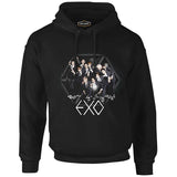 EXO - Group Siyah Erkek Fermuarsız Kapşonlu