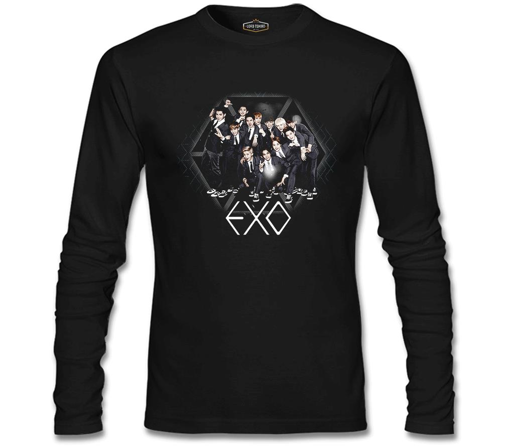 EXO - Group Siyah Erkek Sweatshirt