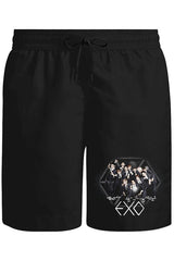 EXO - Group Unisex Siyah Şort