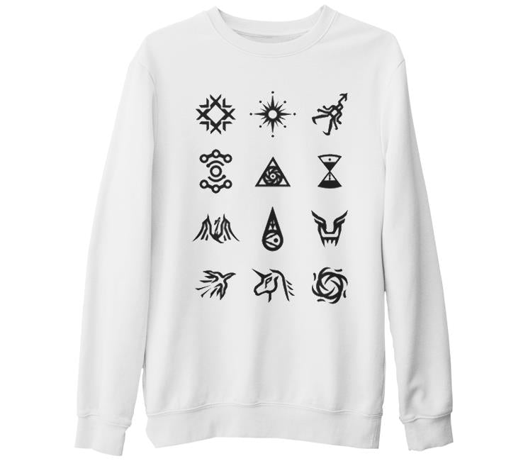 EXO - Signs  Beyaz Kalın Sweatshirt